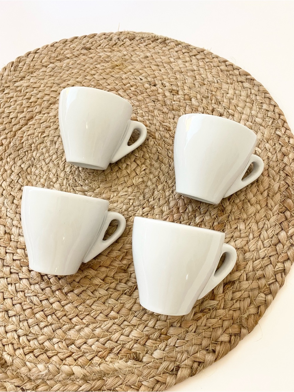CUISINOX (4) Porcelain Espresso Cups in White